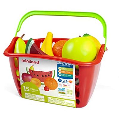 Miniland Cesto di Frutta, 15 Pezzi () Miniland Cesto di Frutta, 15 Pezzi ()