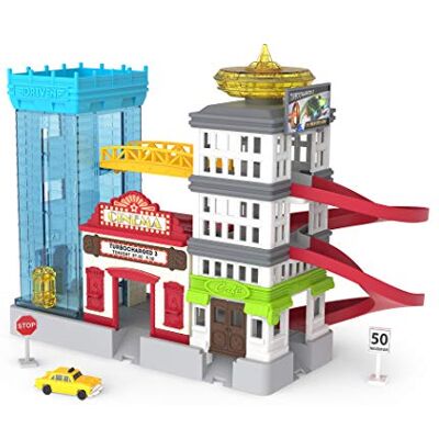 Driven by Battat Big City Cruisin' (7 pezzi) Playset città per bambini Playset auto giocattolo 7 pezzi Edifici giocattolo, rampe, ascensori e altro ancora 3 anni + Driven by Battat Big City Cruisin' (7 pezzi) Playset città per bambini Playset auto giocattolo 7 pezzi Edifici giocattolo, rampe, ascensori e altro ancora 3 anni +