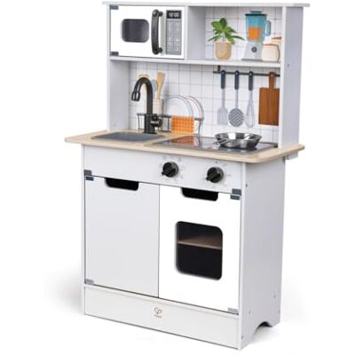 Hape Cucina giocattolo con effetti luminosi e sonori, in legno, dai 3 anni in su Hape Cucina giocattolo con effetti luminosi e sonori, in legno, dai 3 anni in su