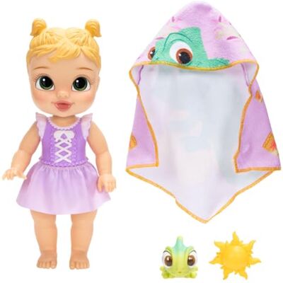 Disney Princess Bambola Rapunzel bagnetto, 30 cm / 12", con licenza ufficiale Jakks Pacific, cambia colore attivandosi con l'acqua, include spruzzatori d'acqua e asciugamano Pascal Disney Princess Bambola Rapunzel bagnetto, 30 cm / 12", con licenza ufficiale Jakks Pacific, cambia colore attivandosi con l'acqua, include spruzzatori d'acqua e asciugamano Pascal