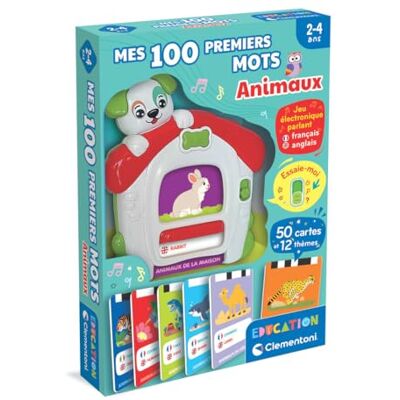 Clementoni Coltello 100 Premiers Mots Bilingues Les Animaux – 2-4 Ans – Jeu éducatif Enfant français Anglais avec Cartes interactives et Lecteur sonore, Apprentissage vocabolario, Jouet Fille garçon Clementoni Coltello 100 Premiers Mots Bilingues Les Animaux – 2-4 Ans – Jeu éducatif Enfant français Anglais avec Cartes interactives et Lecteur sonore, Apprentissage vocabolario, Jouet Fille garçon