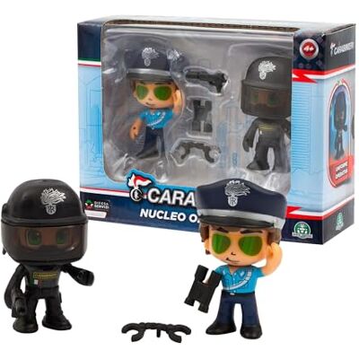Giochi Preziosi - Carabinieri Set Di 2 Mini Action Hero Alti 7 Cm Articolati Con Divisa Ordinaria E 1 Brigata Mobile Include Accessori, Per Bambini A Partire Dai 4 Anni Giochi Preziosi - Carabinieri Set Di 2 Mini Action Hero Alti 7 Cm Articolati Con Divisa Ordinaria E 1 Brigata Mobile Include Accessori, Per Bambini A Partire Dai 4 Anni