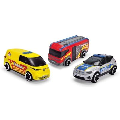 Dickie Toys Dickie Attrezzatura SOS 16 cm. Set di emergenze; Ambulanza, Pompieri e polizia. A partire da 3 anni () Dickie Toys Dickie Attrezzatura SOS 16 cm. Set di emergenze; Ambulanza, Pompieri e polizia. A partire da 3 anni ()