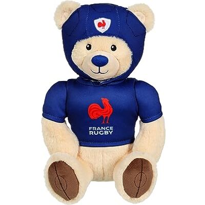 Gipsy Toys – Peluche Orso Federazione Francese di Rugby (FFR) – Peluche ufficiale con licenza – 24 cm seduto – Beige Blu marino Gipsy Toys – Peluche Orso Federazione Francese di Rugby (FFR) – Peluche ufficiale con licenza – 24 cm seduto – Beige Blu marino