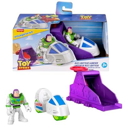 Fisher Price Imaginext con lanciatore, personaggio da 15 cm e veicolo giocattolo, ispirato a Disney e Pixar Toy Story (i personaggi possono variare), Fisher Price Imaginext con lanciatore, personaggio da 15 cm e veicolo giocattolo, ispirato a Disney e Pixar Toy Story (i personaggi possono variare),