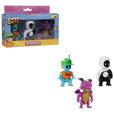 Bizak Stumble Guys Set di 3 action figure da collezione, 8 cm, con personaggi multipli da collezione, licenza ufficiale per videogiochi di demolizione, per adulti fan e ragazzi o ragazze Bizak Stumble Guys Set di 3 action figure da collezione, 8 cm, con personaggi multipli da collezione, licenza ufficiale per videogiochi di demolizione, per adulti fan e ragazzi o ragazze