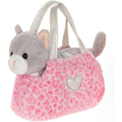 Gipsy TOYS – PELUCHE GATTO GIRLY BAG FASHIONISTA GRIGIO E BIANCO CON BORSA E DETTAGLI ARGENTATI – 18 CM Gipsy TOYS – PELUCHE GATTO GIRLY BAG FASHIONISTA GRIGIO E BIANCO CON BORSA E DETTAGLI ARGENTATI – 18 CM