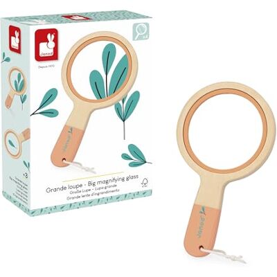 Janod Grande Lente d'Ingrandimento in Legno per Bambini dai 3 Anni Ingrandimento x3,5 Concepito per Le Scoperte in Giardino Giocattolo in Legno per Il Giardino e Altro dai 3 Anni Janod Grande Lente d'Ingrandimento in Legno per Bambini dai 3 Anni Ingrandimento x3,5 Concepito per Le Scoperte in Giardino Giocattolo in Legno per Il Giardino e Altro dai 3 Anni