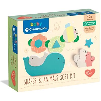 Clementoni 97855 Shapes and Animals - Texture Morbide - Dai 1 Anno - Giocattolo Clementoni 97855 Shapes and Animals - Texture Morbide - Dai 1 Anno - Giocattolo