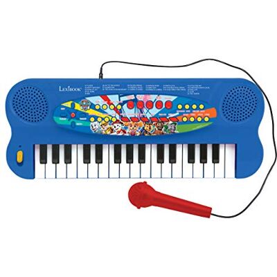 Lexibook , Paw Patrol, Tastiera elettronica con microfono, pianoforte a 32 tasti, microfono per cantare, 22 canzoni dimostrative, funzionamento a batteria, blu/rosso, Lexibook , Paw Patrol, Tastiera elettronica con microfono, pianoforte a 32 tasti, microfono per cantare, 22 canzoni dimostrative, funzionamento a batteria, blu/rosso,