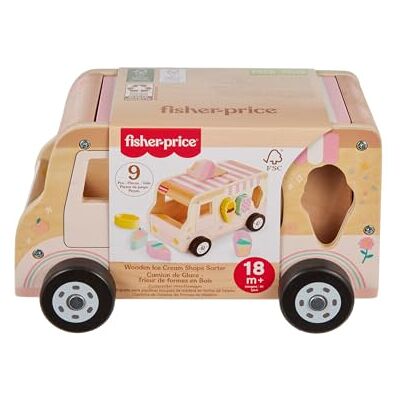 Fisher Price Furgoncino dei Gelati Cercaforme in Legno, playset con Furgoncino e 7 Pezzi in Legno certificati FSC, per Lo Sviluppo delle capacità motorie, Giocattolo per Bambini, 18+ Mesi, Fisher Price Furgoncino dei Gelati Cercaforme in Legno, playset con Furgoncino e 7 Pezzi in Legno certificati FSC, per Lo Sviluppo delle capacità motorie, Giocattolo per Bambini, 18+ Mesi,