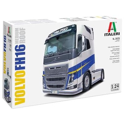 Italeri Volvo FH16 Medium Roof, scala 1:24, Plastic Model Kit/Modello in plastica da montare Italeri Volvo FH16 Medium Roof, scala 1:24, Plastic Model Kit/Modello in plastica da montare