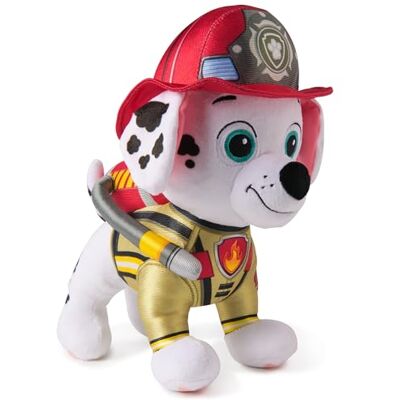 Paw Patrol Fire Rescue Peluche Marshall Deluxe, 25 cm, in uniforme e con zaino antincendio, giocattolo per bambini dai 3 anni in su Paw Patrol Fire Rescue Peluche Marshall Deluxe, 25 cm, in uniforme e con zaino antincendio, giocattolo per bambini dai 3 anni in su