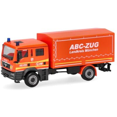 Herpa Modellino Camion MAN TGM MzKW ABC-Zug München, scala 1:87 Miniatura fedele per collezionisti e appassionati di modellismo dai 14 anni, pezzo da collezione in plastica, Made in Germany Herpa Modellino Camion MAN TGM MzKW ABC-Zug München, scala 1:87 Miniatura fedele per collezionisti e appassionati di modellismo dai 14 anni, pezzo da collezione in plastica, Made in Germany