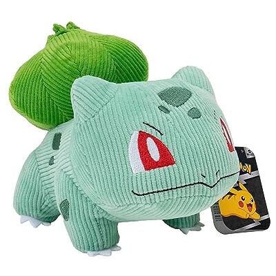 Pokémon PKW2390 Select Bulbasaur PLUSH, tessuto unico, dettagli autentici, multicolore Pokémon PKW2390 Select Bulbasaur PLUSH, tessuto unico, dettagli autentici, multicolore