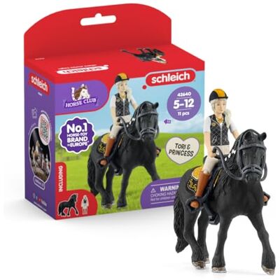 Schleich HORSE CLUB Tori & Princess Figurina ragazza snodata con cavallo, sella, briglie & sottosella Set di gioco equestre realistico Regalo bambini Giocattolo dai 5 anni 11 pezzi Schleich HORSE CLUB Tori & Princess Figurina ragazza snodata con cavallo, sella, briglie & sottosella Set di gioco equestre realistico Regalo bambini Giocattolo dai 5 anni 11 pezzi