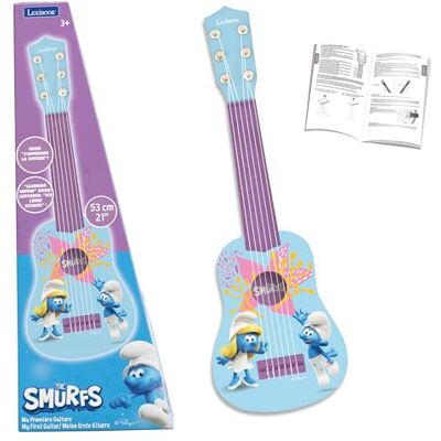 Lexibook , I Puffi, La mia prima chitarra per bambini, 6 corde in nylon, 53 cm, Guida inclusa, blu, Lexibook , I Puffi, La mia prima chitarra per bambini, 6 corde in nylon, 53 cm, Guida inclusa, blu,