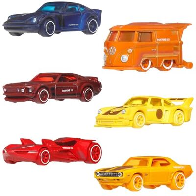 Hot Wheels Silver Series Multi-Pack Veicoli Pantone, macchinine da collezione in scala 1:64, declinate in un'iconica colorazione Pantone e con confenzione artistica, Hot Wheels Silver Series Multi-Pack Veicoli Pantone, macchinine da collezione in scala 1:64, declinate in un'iconica colorazione Pantone e con confenzione artistica,