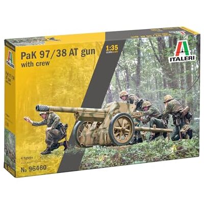 Italeri Pak 97/38 AT Gun with crew, scala 1:35, Plastic Model Kit/Modello in plastica da montare Italeri Pak 97/38 AT Gun with crew, scala 1:35, Plastic Model Kit/Modello in plastica da montare