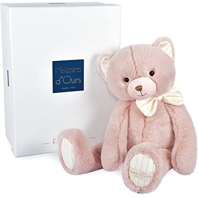 Doudou et Compagnie Preppy Chic Bär - Peluche, Rosa, 40cm Doudou et Compagnie Preppy Chic Bär - Peluche, Rosa, 40cm