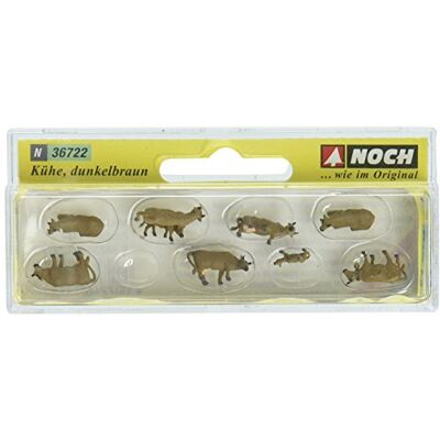 NOCH Mucche Marrone Scuro 9 Animali N NOCH Mucche Marrone Scuro 9 Animali N