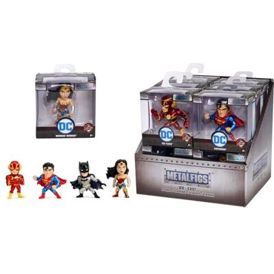 Jada Toys Figura DC in metallo, onda 1, cultura pop, selezione casuale: Batman, Superman, The Flash, Wonder Woman, per fan e collezionisti a partire da 8 anni, 6,5 cm ciascuno Jada Toys Figura DC in metallo, onda 1, cultura pop, selezione casuale: Batman, Superman, The Flash, Wonder Woman, per fan e collezionisti a partire da 8 anni, 6,5 cm ciascuno