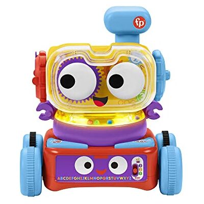 Mattel Fisher-Price Tino Robottino 4-in-1, Bambini Giocatolo Educativo con Tecnologia Smart Stages con Oltre 120 Suoni, Giocattolo per Bambini 6+ Mesi HDJ16, Edizione: Francese, Mattel Fisher-Price Tino Robottino 4-in-1, Bambini Giocatolo Educativo con Tecnologia Smart Stages con Oltre 120 Suoni, Giocattolo per Bambini 6+ Mesi HDJ16, Edizione: Francese,