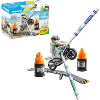 Playmobil Color 71377 Moto da Corsa, Progettazione di Veicoli creativi con pennarelli Lavabili e Accessori per incredibili acrobazie, Giocattolo per Bambini dai 5 Anni in su Playmobil Color 71377 Moto da Corsa, Progettazione di Veicoli creativi con pennarelli Lavabili e Accessori per incredibili acrobazie, Giocattolo per Bambini dai 5 Anni in su
