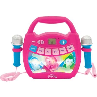 Lexibook – Disney Princess2 Lettore Musicale Karaoke Portatile per Bambini Bluetooth, Registrazione vocale e funzioni di Modifica, batterie Ricaricabili, Rosa, Lexibook – Disney Princess2 Lettore Musicale Karaoke Portatile per Bambini Bluetooth, Registrazione vocale e funzioni di Modifica, batterie Ricaricabili, Rosa,