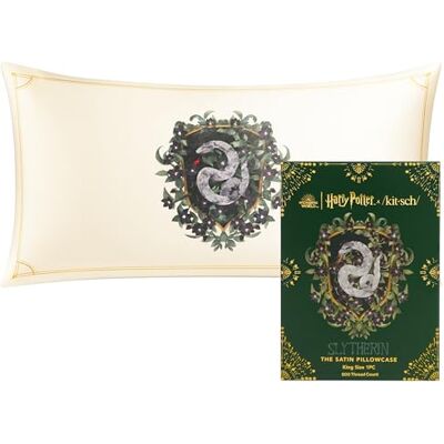Kitsch x Harry Potter, Federa in raso con cerniera, morbida, per proteggere i capelli, copricuscino rinfrescante, lavabile in lavatrice senza grinze, king size, 48,3 x 91,5 cm Kitsch x Harry Potter, Federa in raso con cerniera, morbida, per proteggere i capelli, copricuscino rinfrescante, lavabile in lavatrice senza grinze, king size, 48,3 x 91,5 cm