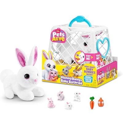 Pets Alive Mamma Coniglietta Pasquale Sorpresa di ZURU, Coniglio Robotico Elettronico con Cuccioli, Giocattolo Interattivo Pasqua Bambini Pets Alive Mamma Coniglietta Pasquale Sorpresa di ZURU, Coniglio Robotico Elettronico con Cuccioli, Giocattolo Interattivo Pasqua Bambini