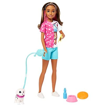 Barbie Skipper Primi Lavori, playset con bambola dogsitter e cagnolino, 5 accessori, Giocattolo per Bambini 3+ Anni, Barbie Skipper Primi Lavori, playset con bambola dogsitter e cagnolino, 5 accessori, Giocattolo per Bambini 3+ Anni,