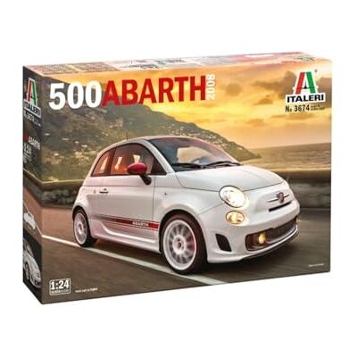 Italeri 500 Abarth (2008), scala 1:24, Plastic Model Kit/Modello in plastica da montare Italeri 500 Abarth (2008), scala 1:24, Plastic Model Kit/Modello in plastica da montare