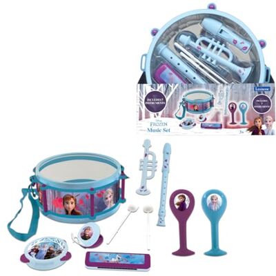 Lexibook Disney Frozen Elsa Anna Giocattolo Musicale, Set di 7 Strumenti Musicali (Tamburo, Maracas, Castanet, Armonica, Flauto Dolce, Tromba, Tamburello), Blu/Bianco, Lexibook Disney Frozen Elsa Anna Giocattolo Musicale, Set di 7 Strumenti Musicali (Tamburo, Maracas, Castanet, Armonica, Flauto Dolce, Tromba, Tamburello), Blu/Bianco,