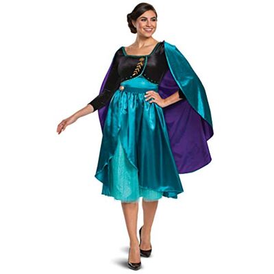 Disguise Women's Disney Frozen 2 Anna Dress Deluxe Adult Costume, Teal & Black, Large (12-14) Disguise Women's Disney Frozen 2 Anna Dress Deluxe Adult Costume, Teal & Black, Large (12-14)