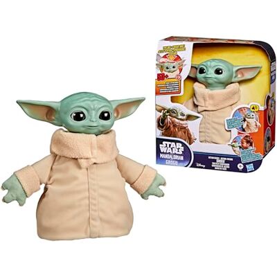 Star Wars Hasbro, action figure da 25 cm di Grogu Coccolavventura, giocattolo animatronico, peluche interattivo, giocattoli ispirati The Mandalorian and Grogu, dai 4 anni in su Star Wars Hasbro, action figure da 25 cm di Grogu Coccolavventura, giocattolo animatronico, peluche interattivo, giocattoli ispirati The Mandalorian and Grogu, dai 4 anni in su