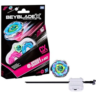 Hasbro Beyblade X, Set Starter Pack Wriggle Kraken S 3-85O CX, Trottola e Lanciatore Hasbro Beyblade X, Set Starter Pack Wriggle Kraken S 3-85O CX, Trottola e Lanciatore