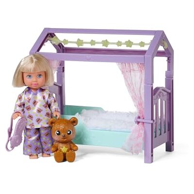 Simba Evi Love Bed, Bambola Giocattolo in Pigiama con Maschera per Dormire, Coperta soffice, Orsacchiotto e Letto con Glow in The Dark, 12 cm, a Partire dai 3 Anni in su Simba Evi Love Bed, Bambola Giocattolo in Pigiama con Maschera per Dormire, Coperta soffice, Orsacchiotto e Letto con Glow in The Dark, 12 cm, a Partire dai 3 Anni in su