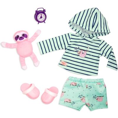 Our Generation Bradipo addormentato Vestiti per bambole da 46 cm Completo da pigiama Maglione con cappuccio Animale di peluche bradipo Giocattolo per bambini dai 3 anni in su Our Generation Bradipo addormentato Vestiti per bambole da 46 cm Completo da pigiama Maglione con cappuccio Animale di peluche bradipo Giocattolo per bambini dai 3 anni in su