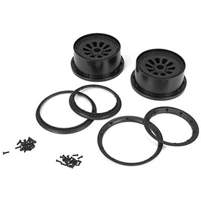 LOSI 1/5 Wheel And Beadlock Set 4,75, 24 mm Esagonale, Nero (2): 5IVE-T LOSI 1/5 Wheel And Beadlock Set 4,75, 24 mm Esagonale, Nero (2): 5IVE-T