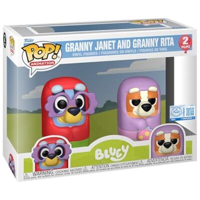 Funko POP! Animazione: Bluey Nonna Janet e Nonna Rita Confezione da 2 Esclusiva Amazon Figurina da collezione in vinile Prodotto ufficiale Giocattoli per bambini e adulti Funko POP! Animazione: Bluey Nonna Janet e Nonna Rita Confezione da 2 Esclusiva Amazon Figurina da collezione in vinile Prodotto ufficiale Giocattoli per bambini e adulti