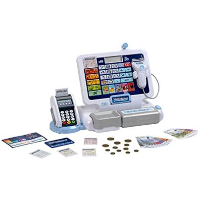 Theo Klein Registratore di Cassa con Tablet, con Suoni e Tablet Rimovibile, terminale POS con Funzione Meccanica, Scanner e Soldi Giocattolo I Giocattoli per Bambini dai 3 Anni in su Theo Klein Registratore di Cassa con Tablet, con Suoni e Tablet Rimovibile, terminale POS con Funzione Meccanica, Scanner e Soldi Giocattolo I Giocattoli per Bambini dai 3 Anni in su