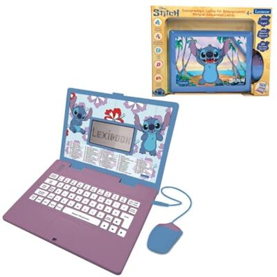 Lexibook , Disney Stitch, computer educativo bilingue tedesco/inglese, giocattolo per bambini con 124 lingue, scrittura, matematica, logica, attività musicali e giochi, viola/blu, Lexibook , Disney Stitch, computer educativo bilingue tedesco/inglese, giocattolo per bambini con 124 lingue, scrittura, matematica, logica, attività musicali e giochi, viola/blu,