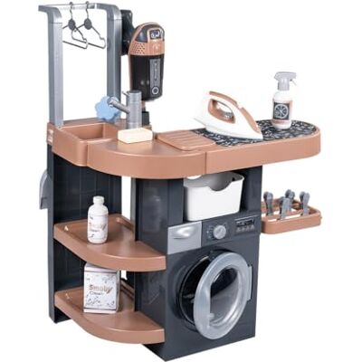 Smoby Rowenta Lava e pulisci il bucato Lavatrice, lavello, stendino, asse da stiro Numerosi accessori Dai 3 anni Prodotto in Francia Smoby Rowenta Lava e pulisci il bucato Lavatrice, lavello, stendino, asse da stiro Numerosi accessori Dai 3 anni Prodotto in Francia
