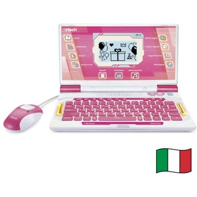 VTech Bit Smart Genius Plus Rosa, Computer Interattivo Bambini, Computer con Mouse Incluso, 164 Attività, Computer Didattico Bilingue Italiano e Inglese, Tastiera QWERTY, Batterie Incluse, 6-11 Anni VTech Bit Smart Genius Plus Rosa, Computer Interattivo Bambini, Computer con Mouse Incluso, 164 Attività, Computer Didattico Bilingue Italiano e Inglese, Tastiera QWERTY, Batterie Incluse, 6-11 Anni