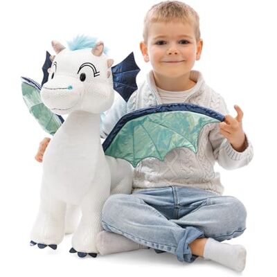 NICI Zafura Draghetto di peluche, morbido, tenero pupazzo per coccole e giochi, per adulti e bambini, 50 cm, bianco glitter – NICI Zafura Draghetto di peluche, morbido, tenero pupazzo per coccole e giochi, per adulti e bambini, 50 cm, bianco glitter –