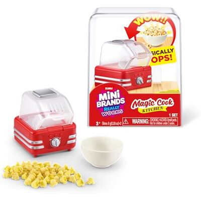 Mini Brands Magic Cook Kitchen Capsule Series 1 (Popcorn Machine) by ZURU: Capsule con mini elettrodomestici funzionanti, collezionabile non commestibile. Per bambini 8+, adolescenti, adulti Mini Brands Magic Cook Kitchen Capsule Series 1 (Popcorn Machine) by ZURU: Capsule con mini elettrodomestici funzionanti, collezionabile non commestibile. Per bambini 8+, adolescenti, adulti