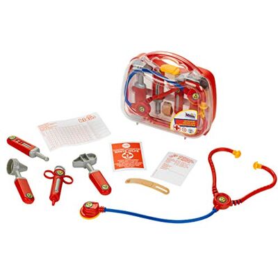 Theo Klein Valigetta da Medico con Accessori Stetoscopio, siringa e Molto Altro Valigetta con Coperchio Trasparente Dimensioni 21,5 cm x 9 cm x 20 cm Giocattolo per Bambini a Partire da 3 Anni Theo Klein Valigetta da Medico con Accessori Stetoscopio, siringa e Molto Altro Valigetta con Coperchio Trasparente Dimensioni 21,5 cm x 9 cm x 20 cm Giocattolo per Bambini a Partire da 3 Anni