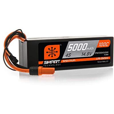 Spektrum Smart Hardcase IC5, SPMX50004S100H5 Batteria agli ioni di litio 14,8 V, 5000 mAh, 4S 100C Spektrum Smart Hardcase IC5, SPMX50004S100H5 Batteria agli ioni di litio 14,8 V, 5000 mAh, 4S 100C