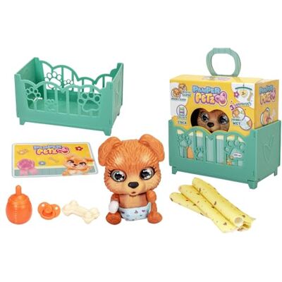 Simba Pamper Petz Puppy cangnolino interattivo, misura 15 cm, con funzione occhi che si chiudono, pannolino che cambia colore, zampa magica e lettino, +3 anni, Simba Pamper Petz Puppy cangnolino interattivo, misura 15 cm, con funzione occhi che si chiudono, pannolino che cambia colore, zampa magica e lettino, +3 anni,